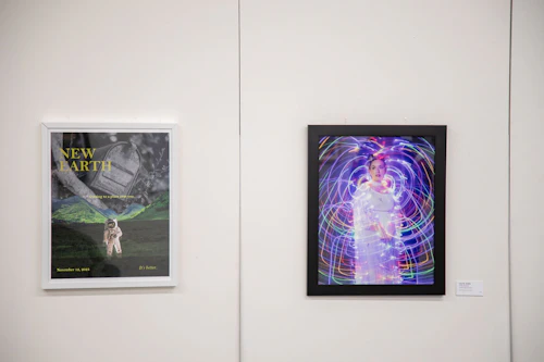 obra de arte en la pared