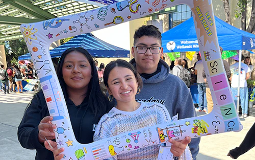 Cabrillo students smile for a photo during the 2024 STEAM event