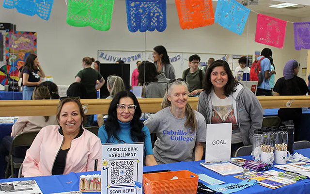 Cabrillo staff at the registration fair in Watsonville.