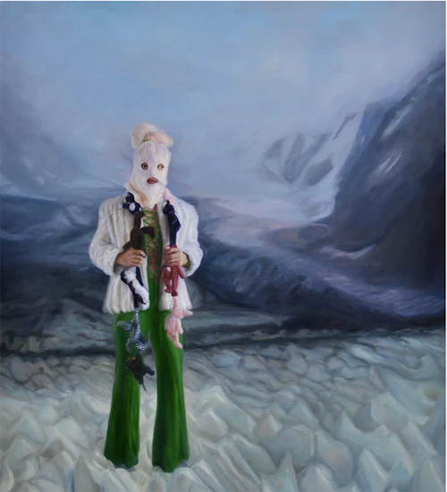 Tamera Avery, 'Squeeze', óleo sobre lienzo