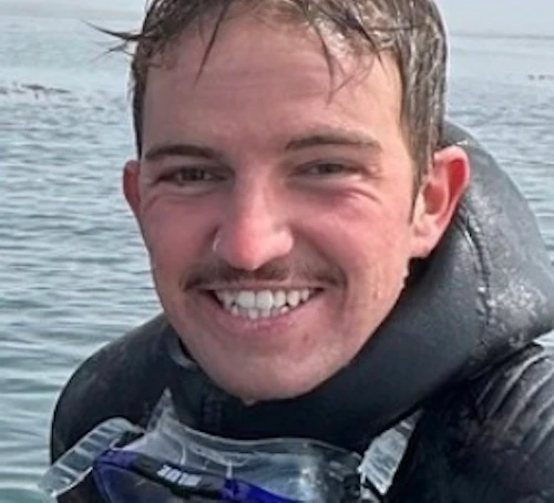 Carter Hawkins on a diveboat