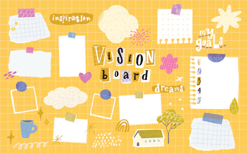 illustration of a vision board