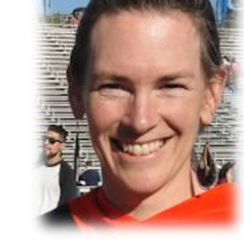 Photo of Kelli Horner's face at Cabrillo College Graduation