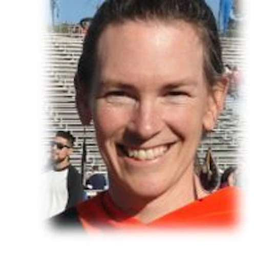 Photo of Kelli Horner's face at Cabrillo College Graduation