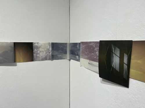 small gallery installation view "Light Gets In" by Sarah Sanford, detail