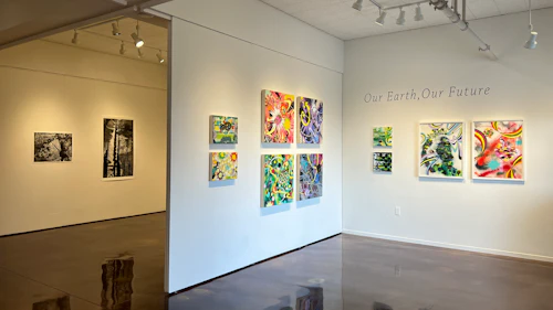 title wall, front corner, Kara Maria