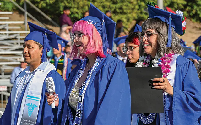Cabrillo students attending their commencement ceremony