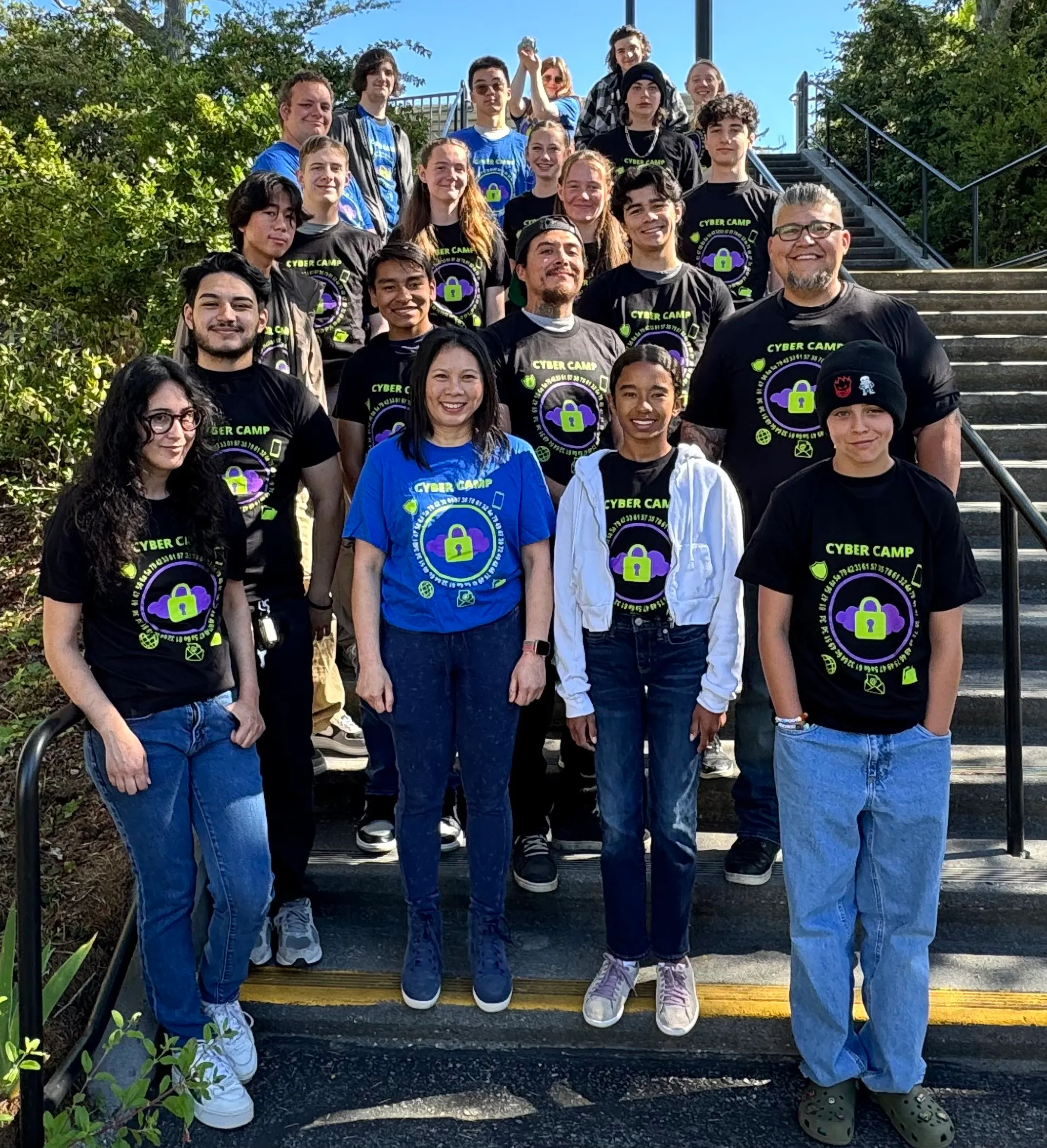 cabrillo cyber program students standing together