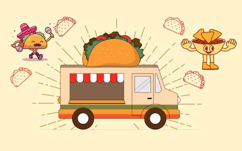 illustration of a taco truck